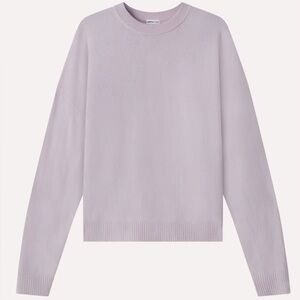 Minnie Rose Light Purple Cashmere Crew Neck Sweater